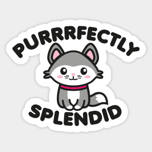 Perfectly Splendid Kawaii Cat Sticker